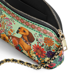 DachyCharm Wildflower Weenie Leather Crossbody Bag