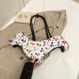 Cute Dachshund Shape Leather Bag