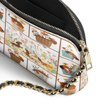 DachyCharm Paws Garden Leather Crossbody Bag