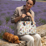 DachyCharm Floral Parade Personalized Leather Bag