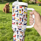 DachyCharm Doxie Holiday Personalized Tumbler