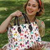 DachyCharm Dachshund Disco Leather Bag