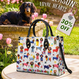 DachyCharm Doxie Holiday Leather Bag