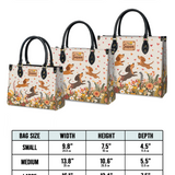 DachyCharm Floral Dachshund With Heart Personalized Leather Bag