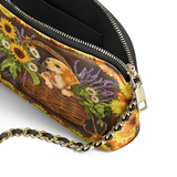 DachyCharm Dachshund Basket Leather Crossbody Bag