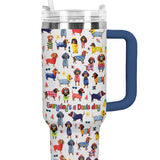 DachyCharm Doxie Holiday Personalized Tumbler