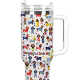 DachyCharm Doxie Holiday Personalized Tumbler