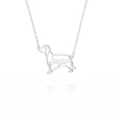 Dachycharm The Fine Line Dachshund Portrait – Custom Dog Outline Handcrafted Necklace