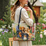 DachyCharm Garden Bliss Leather Tote Bag