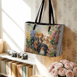 DachyCharm Garden Bliss Leather Tote Bag