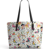 DachyCharm Floral Parade Leather Tote Bag